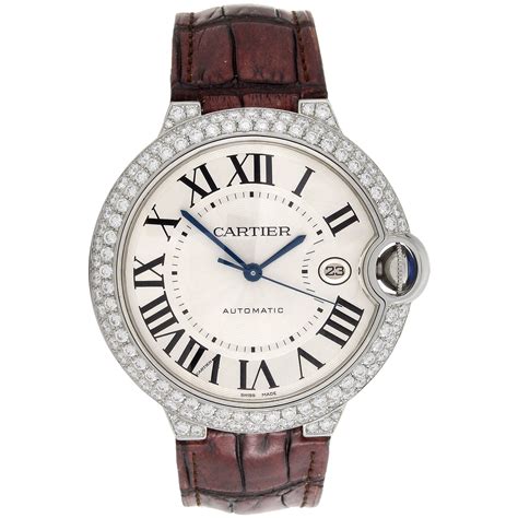 cartier ballon bleu 42mm diamond|cartier ballon bleu diamond bezel.